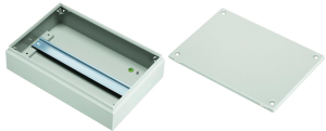 Steel Junction box, (L x W x H) 200 x 150 x 80 mm, light gray (RAL 7035), IP66, 2408-2015-80-37