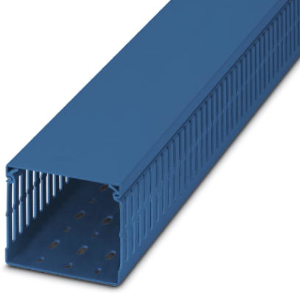 Wiring duct, (L x W x H) 2000 x 100 x 80 mm, Polycarbonate/ABS, blue, 3240605