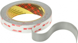 Double-sided adhesive tape, 19 x 1.1 mm, foil, gray, 3 m, 4941P/19/3