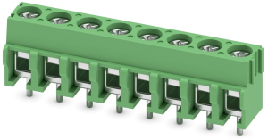 PCB terminal, 8 pole, pitch 5 mm, AWG 26-14, 17.5 A, screw connection, green, 1935226