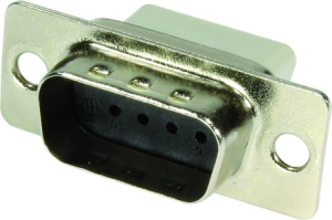 D-Sub plug, 9 pole, standard, unequipped, straight, crimp connection, 09670095601