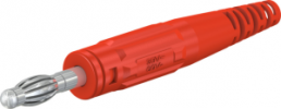 4 mm plug, screw connection, 2.5 mm², red, 64.9195-22