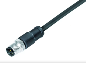 Sensor actuator cable, M12-cable plug, straight to open end, 4 pole, 2 m, PUR, black, 4 A, 79 3529 33 04