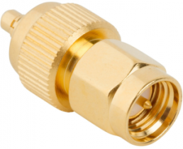 Coaxial adapter, 50 Ω, SMA plug to MMCX plug, straight, 242142
