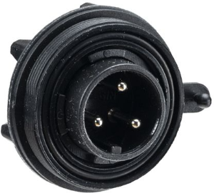 Panel plug, 3 pole, screw connection, screw locking, straight, PX0730/P