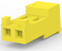 Socket housing, 2 pole, pitch 3.96 mm, straight, yellow, 3-644462-2