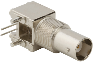 BNC socket 50 Ω, solder connection, angled, 031-5637