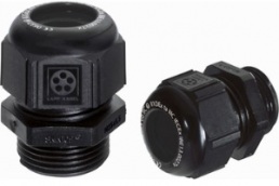 Cable gland, M32, 36 mm, Clamping range 12 to 21 mm, IP68, black, 54115245
