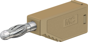 4 mm plug, solder connection, 2.5 mm², brown, 22.2632-27
