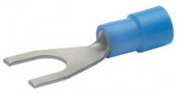 Insulated forked cable lug, 1.5-2.5 mm², AWG 16 to 14, 4.3 mm, M4, blue