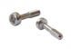 Collar screw for front panel or subrack installation