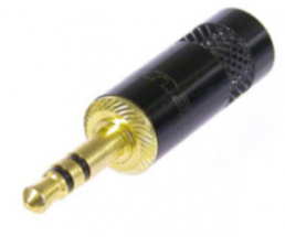 3.5 mm jack plug, 3 pole (stereo), solder connection, NYS231BG-LL