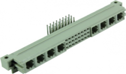 Female connector, type M, 24 pole, a-b-c, pitch 2.54 mm, solder pin, angled, 09732246801