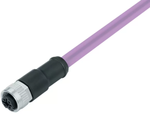 Sensor actuator cable, M12-cable socket, straight to open end, 5 pole, 10 m, PUR, purple, 4 A, 77 2530 0000 50705 1000