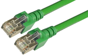 Patch cable, RJ45 plug, straight to RJ45 plug, straight, Cat 5e, SF/UTP, PVC, 7.5 m, green