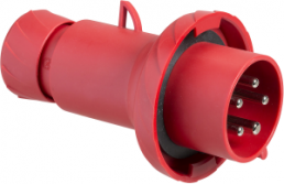 CEE plug, 5 pole, 16 A/380-415 V, red, 6 h, IP67, PKX16M735