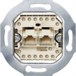 Connection socket, 2 x RJ11/12/45, Cat 3, 5TG2406