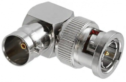 Coaxial adapter, 75 Ω, BNC plug to BNC socket, angled, 112454