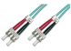 FO patch cable, ST to ST, 1 m, OM3, multimode 50/125 µm