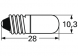 Filament bulb, E10, 12 V, 1.2 W