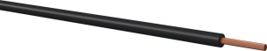 PVC-stranded wire, highly flexible, LifY, 0.25 mm², AWG 24, black, outer Ø 1.4 mm