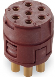 Socket contact insert, 7 pole, crimp connection, straight, 44420158