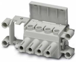 Socket contact insert, VC3, 4 pole, equipped, screw connection, with PE contact, 1607488