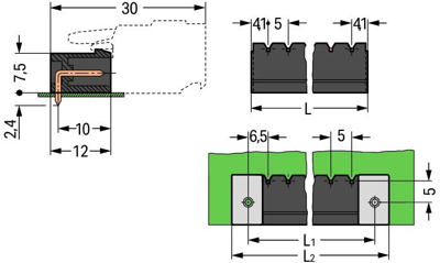 231-435/001-000/105-604/997-407 WAGO PCB Connection Systems Image 2