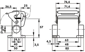 70456200 LAPP Housings for HDC Connectors Image 2