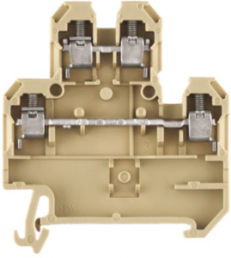 Multi level terminal block, screw connection, 0.5-4.0 mm², 32 A, 6 kV, beige/yellow, 0590160000