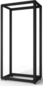 47 U cabinet rack, mobile, (H x W x D) 2200 x 600 x 1100 mm, steel, black gray, 20630-243