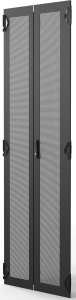 Varistar CP Double Steel Door, Perforated, 3-PointLocking, RAL 7021, 52 U, 2450H, 800W