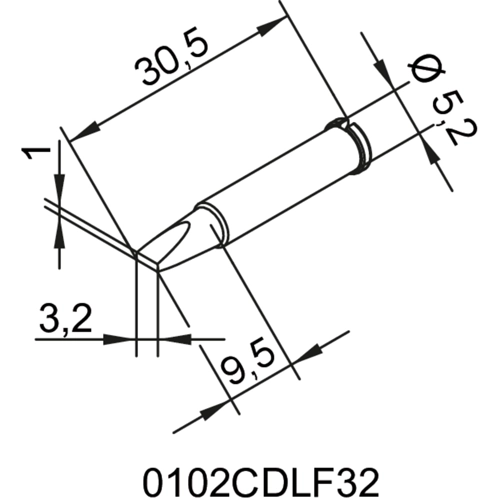 0102CDLF32/10 Ersa Soldering tips, desoldering tips and hot air nozzles Image 2