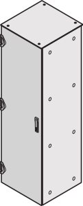 Varistar EMC and IP 55 Steel Door, Plain, 4-PointLocking, RAL 7021, 1400H 800W