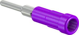 2 mm socket, solder connection, mounting Ø 3.9 mm, purple, 63.9318-26