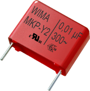 MKP film capacitor, 10 nF, ±10 %, 300 V (AC), PP, 15 mm, MKY22W21004B00KSSD