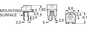 3306P-1-201 Bourns Electronics GmbH Trimmer Potentiometers Image 2