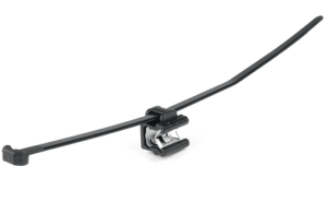 Edge clip, max. bundle Ø 45 mm, polyamide, heat stabilized, black, (L x W x H) 14.8 x 17.3 x 14.6 mm