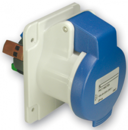 CEE surface-mounted socket, 3 pole, 16 A/200-250 V, blue, IP44, PKY16G423