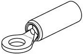 Insulated ring cable lug, 0.518 mm², AWG 20, 3.02 mm, gray