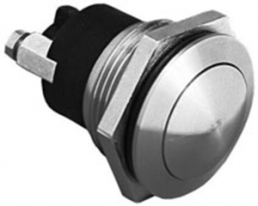 Pushbutton, 1 pole, silver, unlit , 1 A/50 V, mounting Ø 19.2 mm, IP68, MP0037/3