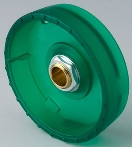 Rotary knob, 6 mm, polycarbonate, green, Ø 41 mm, H 14 mm, B8341065