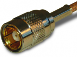 SMB plug 75 Ω, RG-161, RG-179, RG-187, Belden 9221, solder connection, straight, 142284