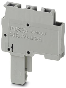 Plug, spring balancer connection, 0.08-4.0 mm², 1 pole, 24 A, 6 kV, gray, 3043190