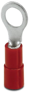 Insulated ring cable lug, 0.5-1.5 mm², AWG 20 to 16, 5.3 mm, M5, red