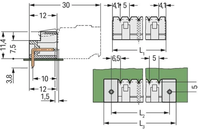 721-442/001-000 WAGO PCB Connection Systems Image 2