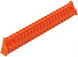 Socket header, 21 pole, pitch 5.08 mm, straight, orange, 232-181/039-000