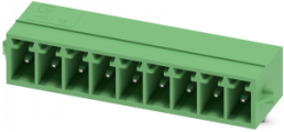 Pin header, 9 pole, pitch 3.5 mm, angled, green, 1731743