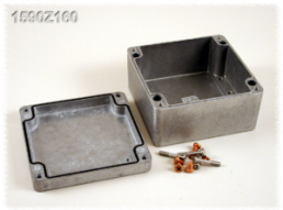 Aluminum die cast enclosure, (L x W x H) 160 x 160 x 90 mm, natural, IP66, 1590Z160