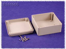 ABS enclosure, (L x W x H) 105 x 105 x 55 mm, light gray (RAL 7035), IP65, RS5105S